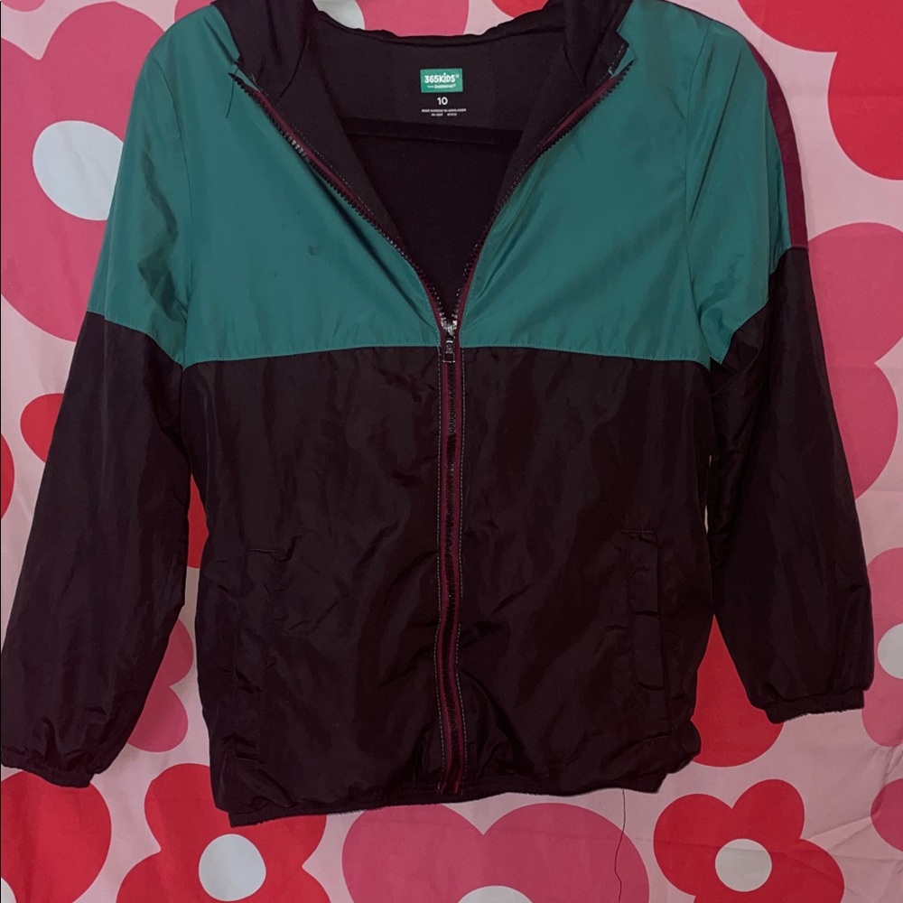 Hind Kids Black and Teal Raincoat